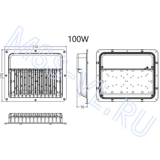 SFD прожектор светодиодный судовой 85-260VAC 6500K IP66 10W 30W 50W ...